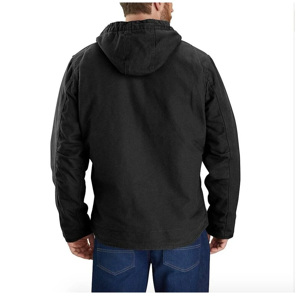Carhartt Mens 3X Black Sherpa Lined Jacket‎ Loose Fit Heavyweight Work Utility